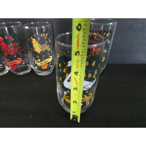 Set Of 5 Vintage Pepsi Christmas "12 Days Of Christmas" Drinking Glasses - Picture 7 of 7